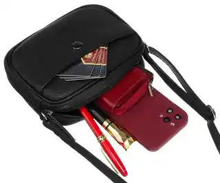 Peterson Listonoszka skórzana PTN CL-3-FTS czarna