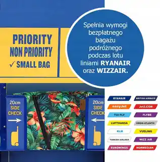 Peterson Plecak do samolotu 40x25x20 Wizzair Ryanair kwiaty