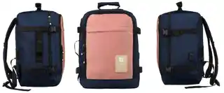 Peterson Plecak do samolotu 40x30x20 Wizzair Ryanair z USB granatowy