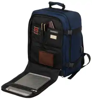 Peterson Plecak do samolotu 40x30x20 Wizzair Ryanair z USB granatowy