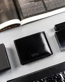 Peterson portfel męski skórzany czarny poziomy RFID 83159