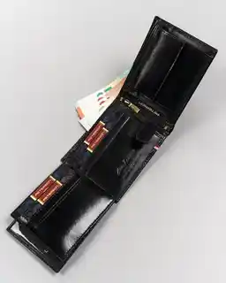 Peterson portfel męski skóra naturalna czarny poziomy RFID 83150
