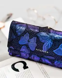 Peterson Portfel skórzany niebieski PTN 421028-ONBF