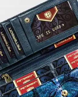 Peterson Portfel skórzany niebieski PTN 421028-ONBF