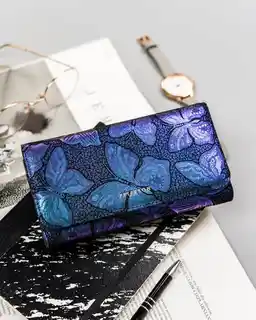 Peterson Portfel skórzany niebieski PTN 421077-ONBF