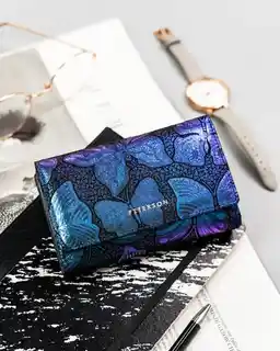 Peterson Portfel skórzany niebieski PTN 42108-ONBF