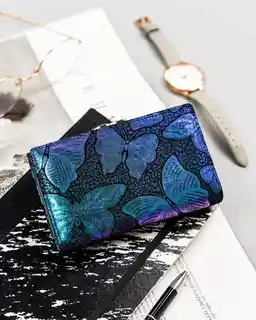 Peterson Portfel skórzany niebieski PTN 42108-ONBF