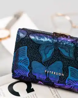 Peterson Portfel skórzany niebieski PTN 42108-ONBF