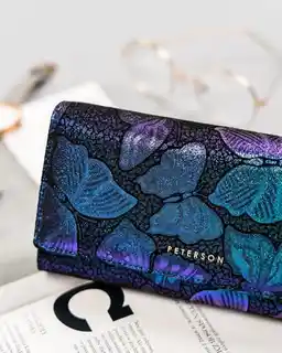Peterson Portfel skórzany PTN 42122-ONBF niebieski