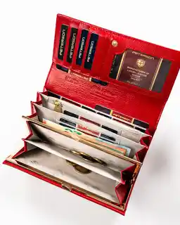 Peterson Portfel skórzany PTN 42122-SBR czerwony