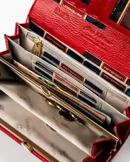 Peterson Portfel skórzany PTN 42122-SBR czerwony