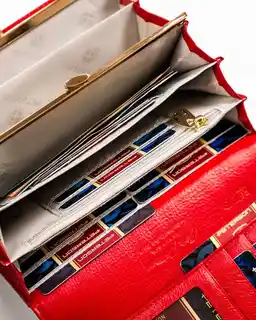 Peterson Portfel skórzany PTN 42122-SBR czerwony