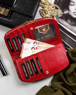 Peterson Portfel skórzany PTN 42123-SG czerwony