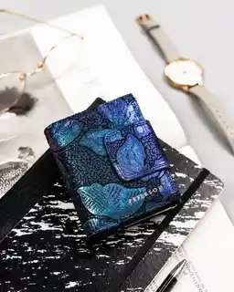 Peterson Portfel skórzany PTN 42329-ONBF niebieski