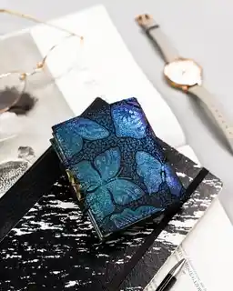 Peterson Portfel skórzany PTN 42329-ONBF niebieski