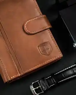 Peterson Portfel skórzany PTN N005L-PCA brązowy