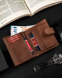 Peterson Portfel skórzany PTN N005L-PCA brązowy