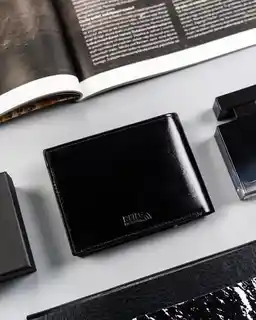 Peterson skórzany portfel męski duży czarny poziomy rfid 83142