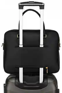 Peterson Torba na laptopa PTN 1101 czarna, wodoodporna, nylonowa, z kieszenią na akcesoria