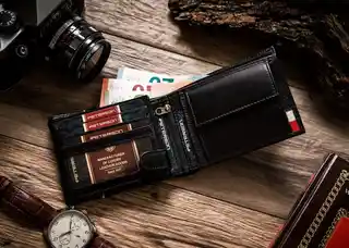 Peterson Zestaw prezentowy skórzany PTN ZM41 czarny
