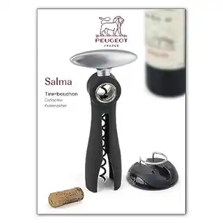 Peugeot Salma korkociąg do wina fioletowy, stal nierdzewna, ergonomiczny, kolekcja Salma