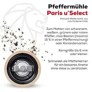 Peugeot Paris Młynek do pieprzu naturalny 12 cm drewno PG 23362