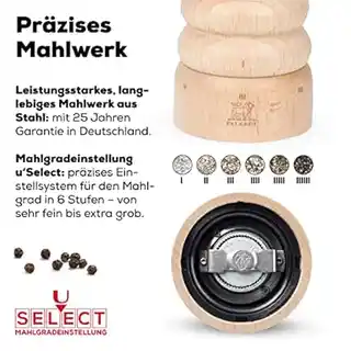 Peugeot Paris Młynek do pieprzu naturalny 12 cm drewno PG 23362