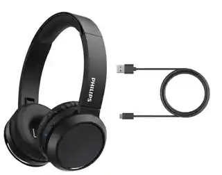 Philips BASS+ TAH4205BK/00 Nauszne Bluetooth 5.0 Czarny Słuchawki bezprzewodowe