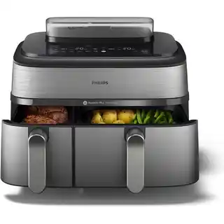 Philips Frytkownica beztłuszczowa AIRFRYER 9L 2750W NA555 00 DWA KOSZE