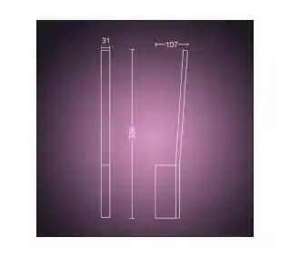 Philips Hue White and Colour Ambiance Liane 929003053101 Czarny Kinkiet