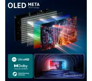 Philips OLED+ 65OLED910/12 65 OLED 4K 144Hz Google TV Funkcje AI Ambilight Dolby Vision Dolby Atmos Dźwięk B&W HDMI 2.1 Telewizor OLED