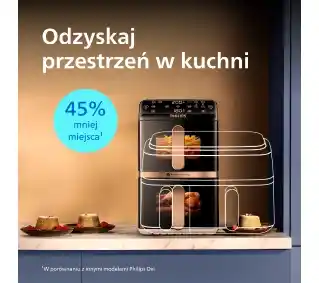 Philips Ovi Stacked Dual Basket NA462/80 2750W 10l Aplikacja mobilna Air fryer