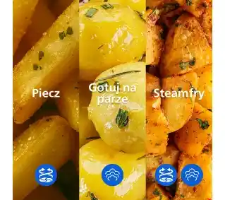 Philips Ovi Ultra NA547/07 2000W 7,2l Aplikacja mobilna Gotowanie na parze Air fryer