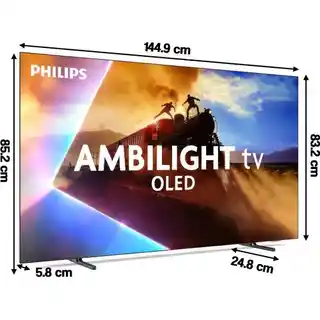 Philips Telewizor 65OLED770 65 OLED 4K 120Hz VRR Titan OS Ambilight 3 Dolby Vision Dolby Atmos, HDMI 2.1