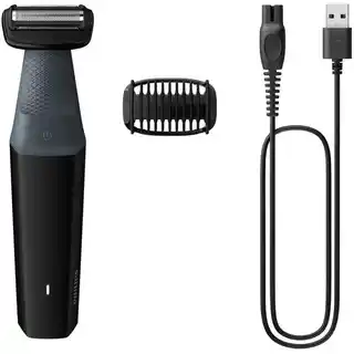 Philips Bodygroom 3000 BG3017/01 trymer do ciała, szaro-czarny, wodoodporny, akumulatorowy
