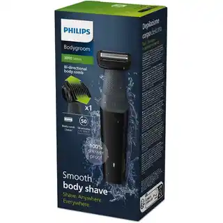 Philips Bodygroom 3000 BG3017/01 trymer do ciała, szaro-czarny, wodoodporny, akumulatorowy