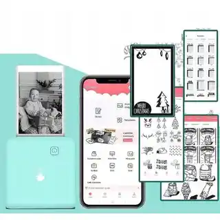 Phomemo Drukarka M02 Pro, USB, biały, kompaktowa, mobilna, szybka, bezprzewodowa, drukowanie termiczne