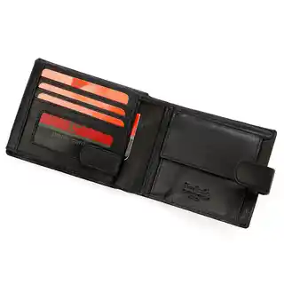 Pierre Cardin Oryginalny Czarny Portfel Męski Skórzany Duży RFID Secure