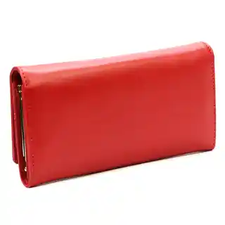 Pierre Cardin portfel damski skórzany włoski 06 Italy czerwony