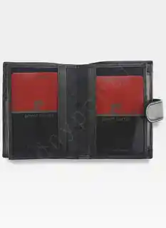 Pierre Cardin portfel męski skórzany TILAK09 331A, czarny, z miejscem na karty i banknoty
