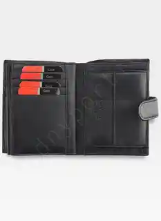 Pierre Cardin portfel męski skórzany TILAK09 331A, czarny, z miejscem na karty i banknoty