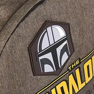 Plecak Star Wars The Mandalorian, 600D, czarny, z nadrukiem, regulowane paski, pojemność 20 litrów