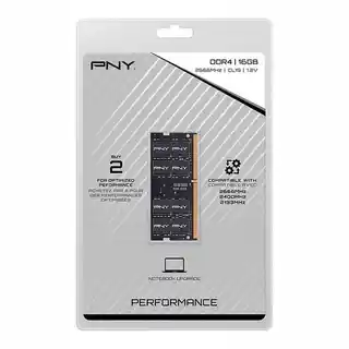 Pny DDR4 16GB 2666 CL19 SODIMM Czarny Pamięć SO-DIMM MN16GSD42666