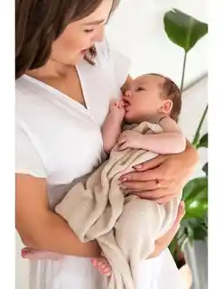 Poofi Kocyk bambusowy Faro Jasny szary