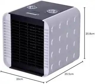 Prime3 Termowentylator SFH81SL 1500W, ceramiczny, regulacja temperatury, chłodzenie, automatyczne wyłączanie, czarny
