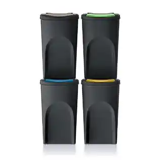 Prosperplast Kosza na śmieci KEDEN SORTIBOX IKWB35S4 4 x 35L Szary kamienny