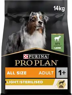 Purina Pro Plan karma dla psa all size adult light sterilised jagnięcina 14 kg