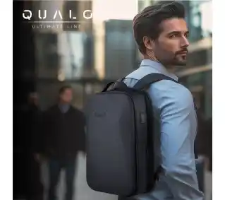 QUALO QPS-W-USB-01 wodoodporny 15,6 Czarny Plecak na laptopa