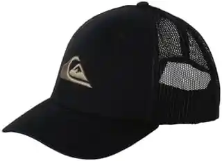 Quiksilver Czapka z daszkiem AQYHA04793 czarna męska, bawełniana, regulowana, kolekcja Grounder, trucker