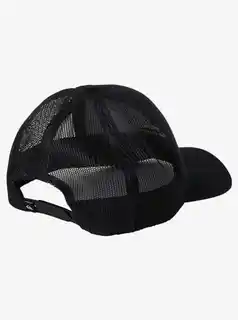 Quiksilver Czapka z daszkiem AQYHA04793 czarna męska, bawełniana, regulowana, kolekcja Grounder, trucker